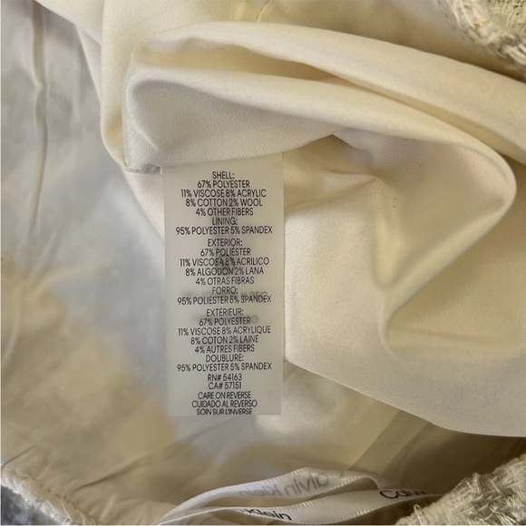 Calvin Klein Womens Tweed Textured Suit Skirt Back Slit Plus Size 18 W - NWT $89 - Picture 14 of 15